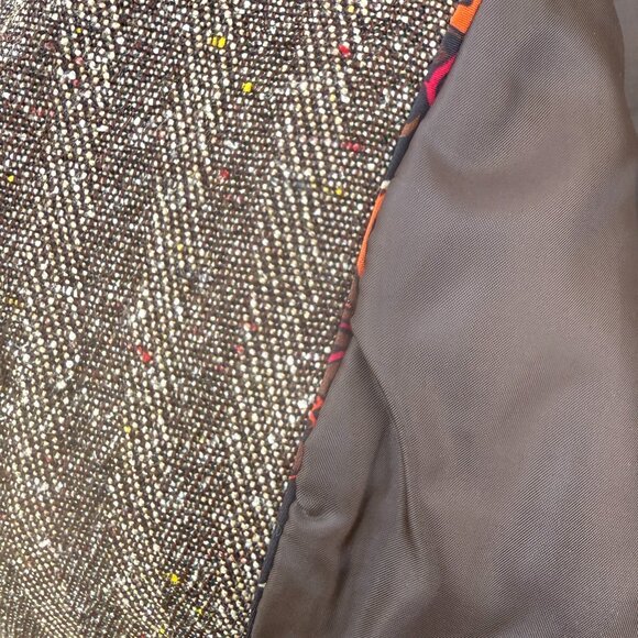 EUC Vintage Worthington Tweed Herringbone Brown Stripe Blazer - Picture 9 of 10